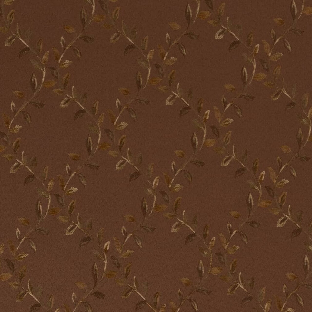 Woodland Ella - Brown Diamonds,Leaves Upholstery Fabric 54 Inches"